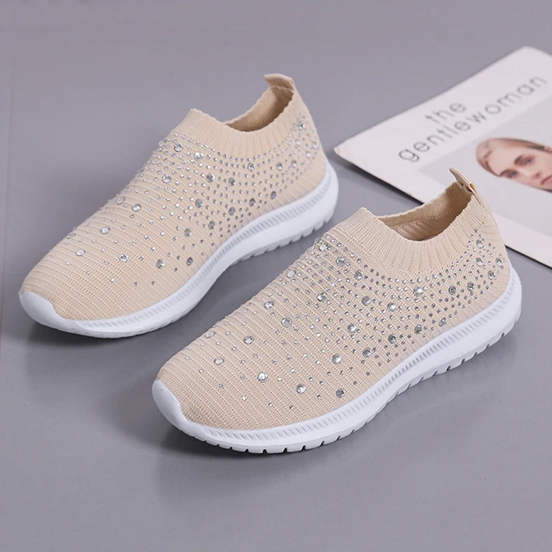 Aria Crystal Knit Trainers
