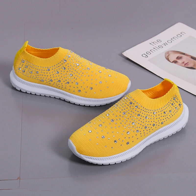 Aria Crystal Knit Trainers
