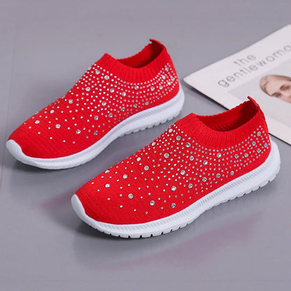 Aria Crystal Knit Trainers