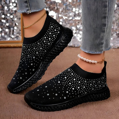 Aria Crystal Knit Trainers
