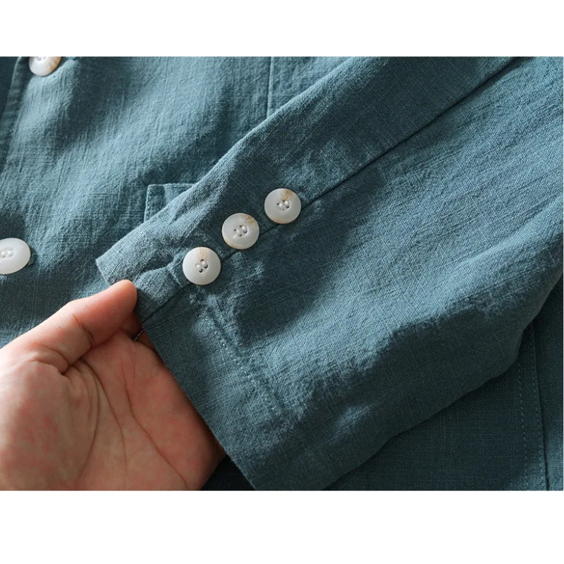 Halston Cotton-Linen Blazer