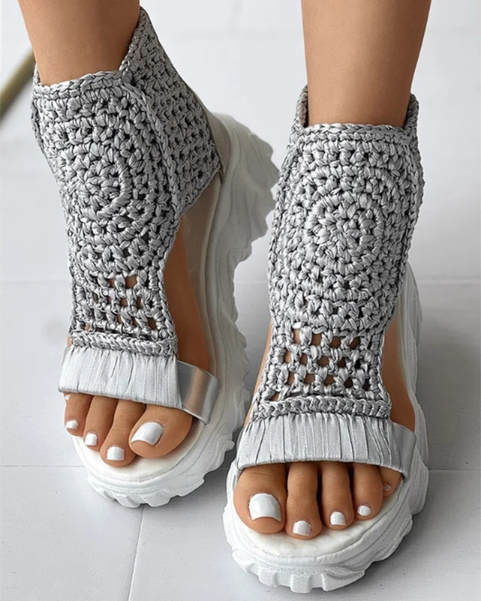 Sienna Woven Platform Sandals