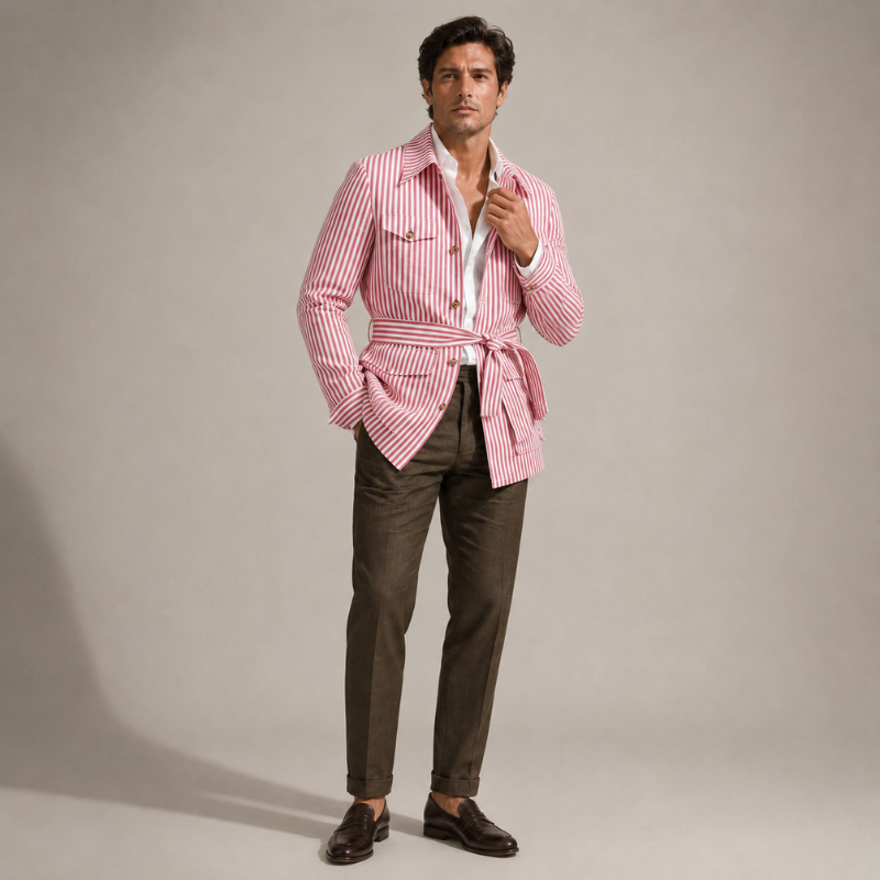 Ashford Stripe Belted Jacket
