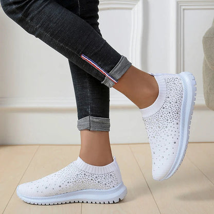 Aria Crystal Knit Trainers