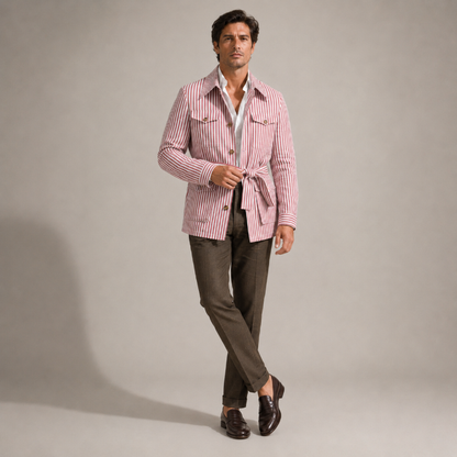 Ashford Stripe Belted Jacket