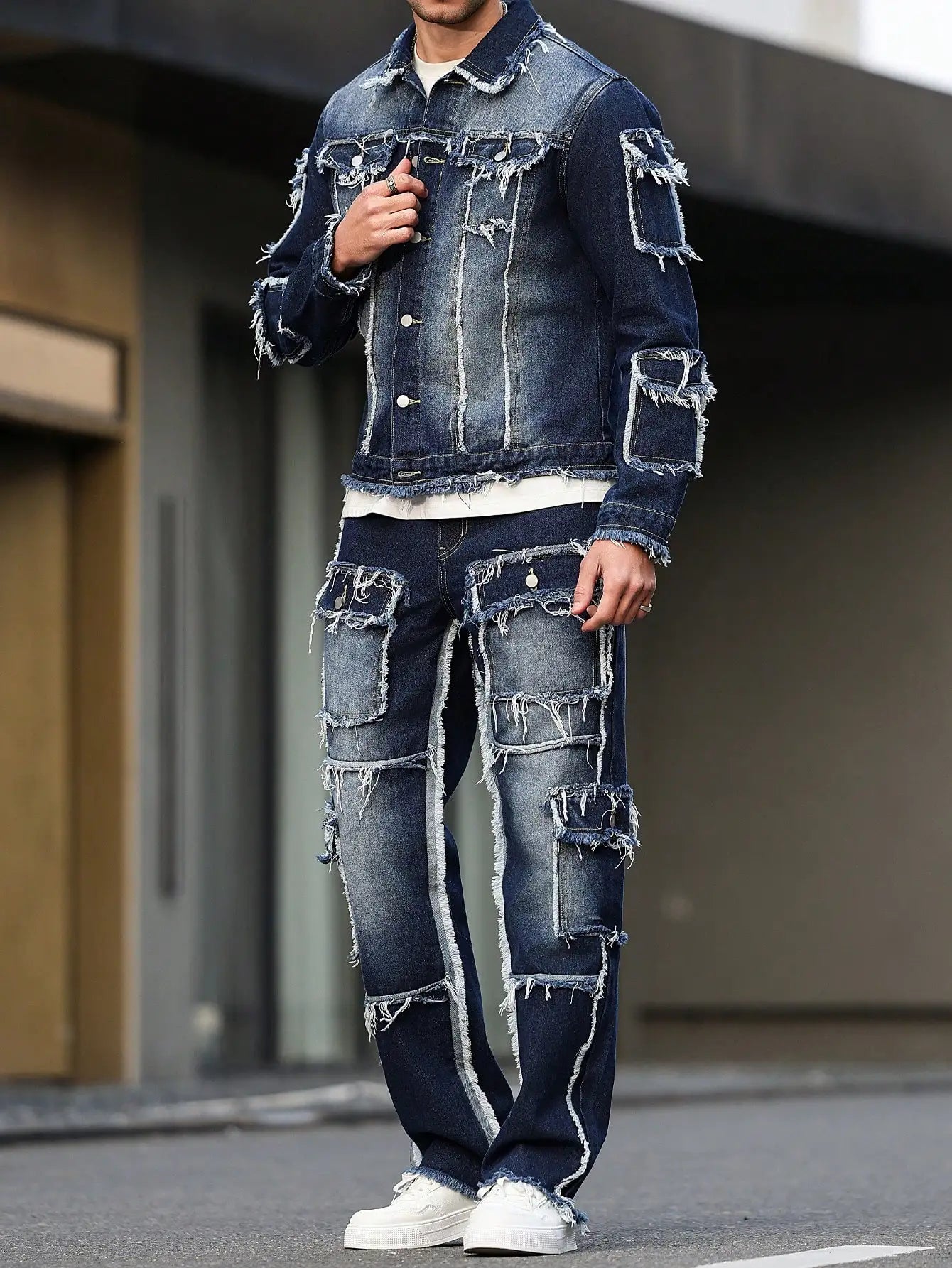 Hawke Distressed Denim Set