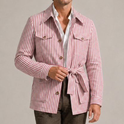 Ashford Stripe Belted Jacket