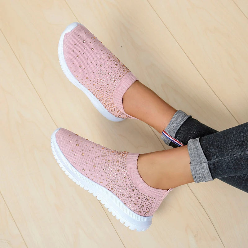 Aria Crystal Knit Trainers