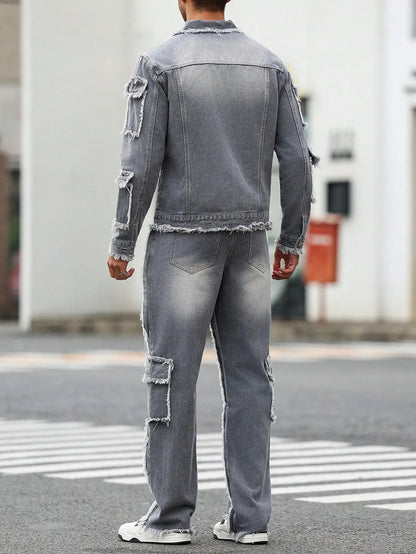 Hawke Distressed Denim Set
