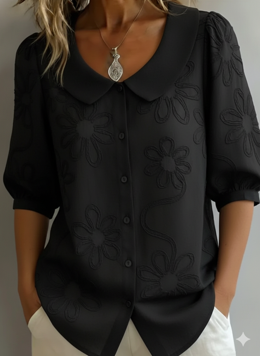 Carys Floral Blouse With Natural Elegance