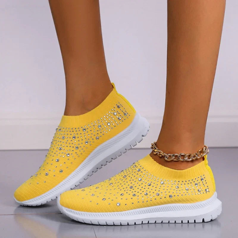 Aria Crystal Knit Trainers