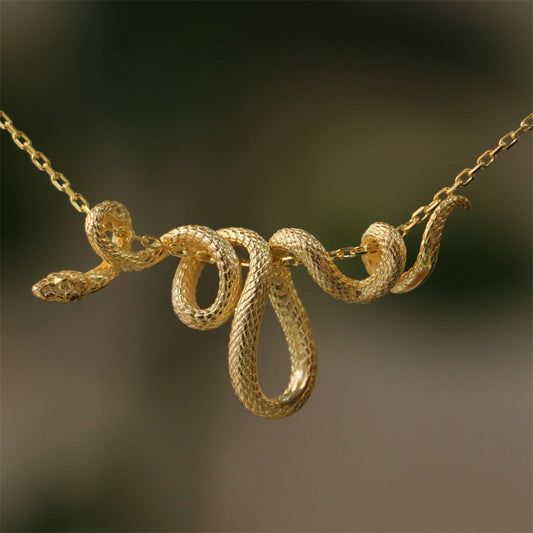 Serpentino Gold Snake Necklace