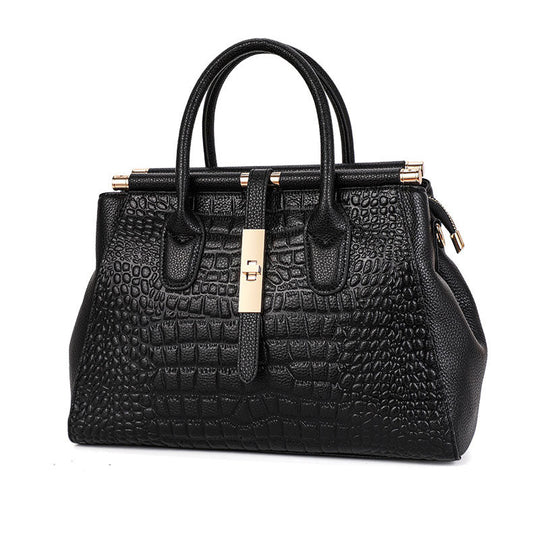 Renata Croc-Embossed Leather Handbag