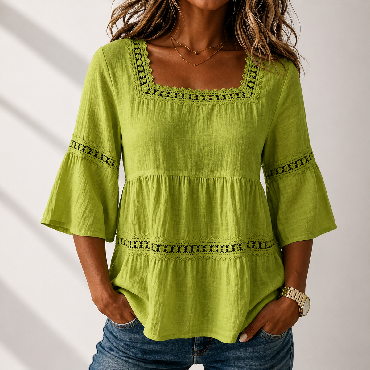Ivy Square Neck Blouse