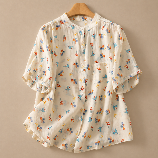 Hattie Linen Blend Blouse