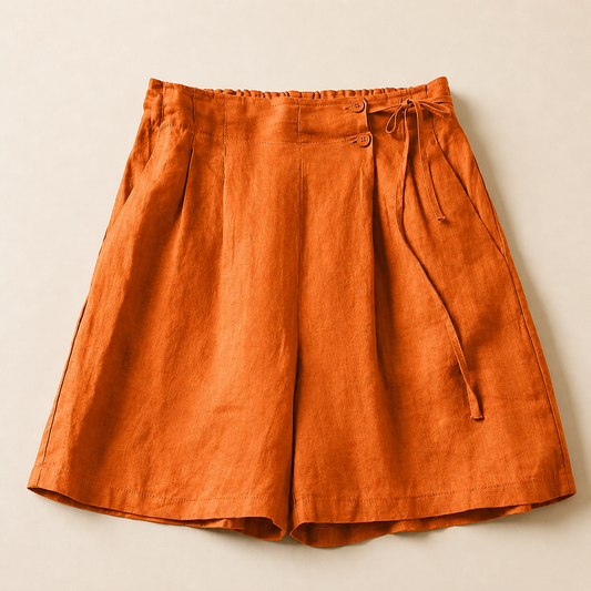 Kensal Linen Blend Wrap Shorts