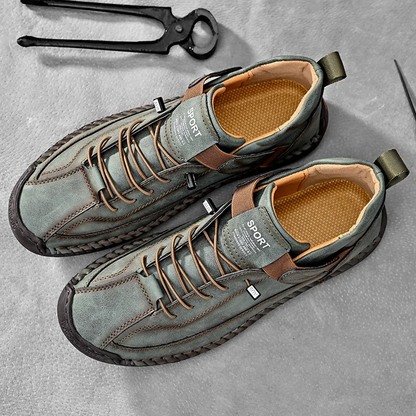 Quincy Stitched Leather Trainer