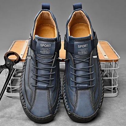 Quincy Stitched Leather Trainer