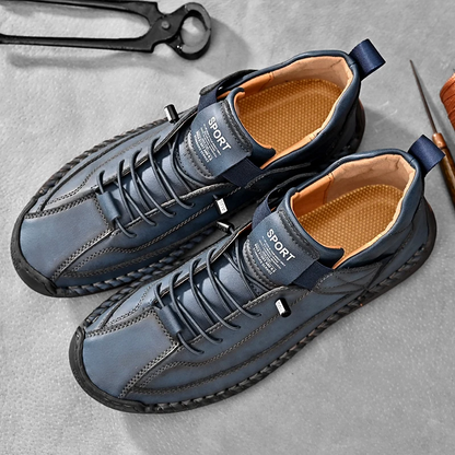 Quincy Stitched Leather Trainer
