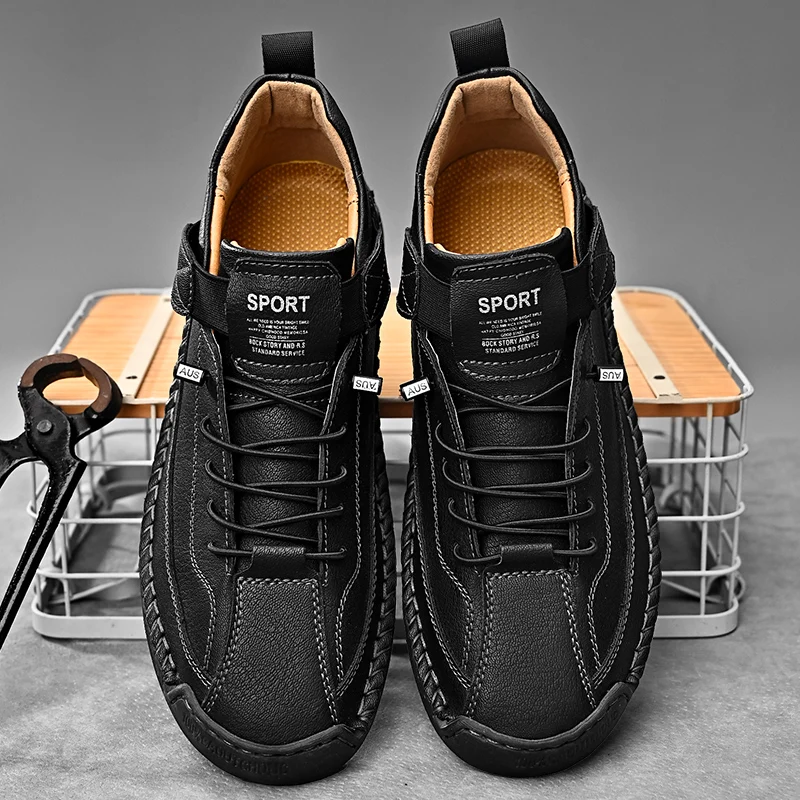 Quincy Stitched Leather Trainer