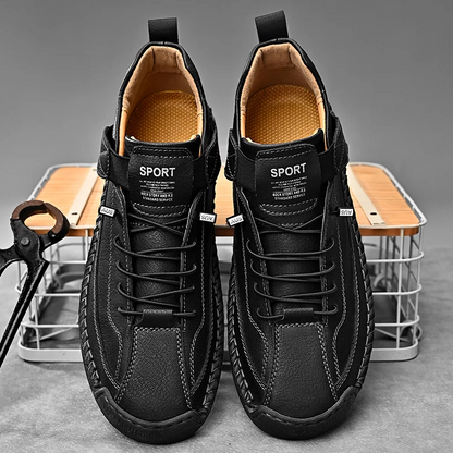 Quincy Stitched Leather Trainer