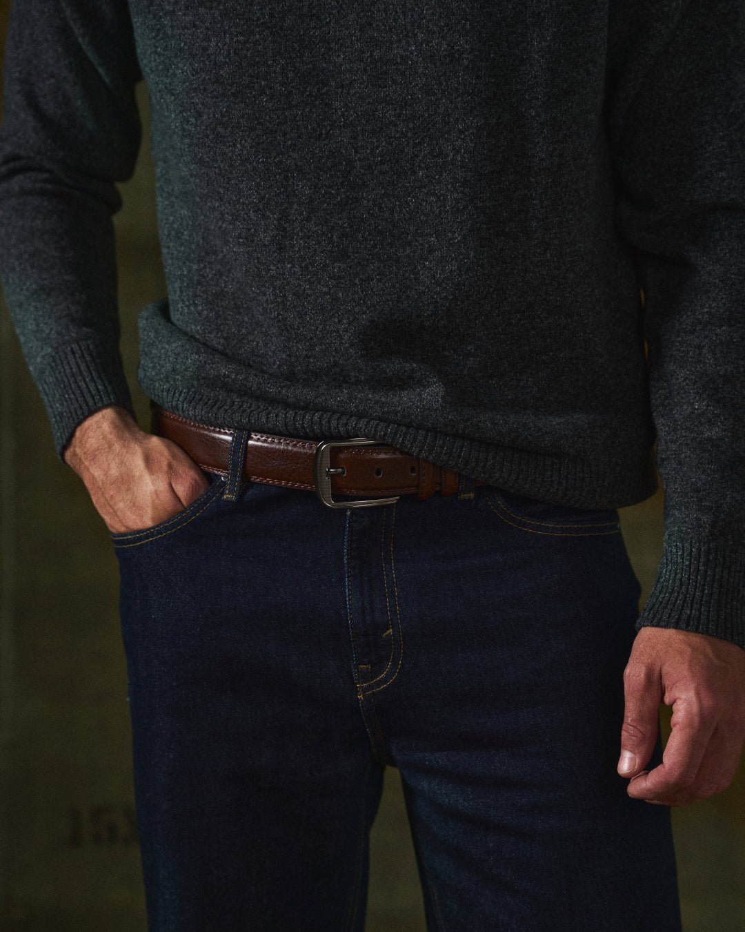 Stalwart 100% Cowhide Belt
