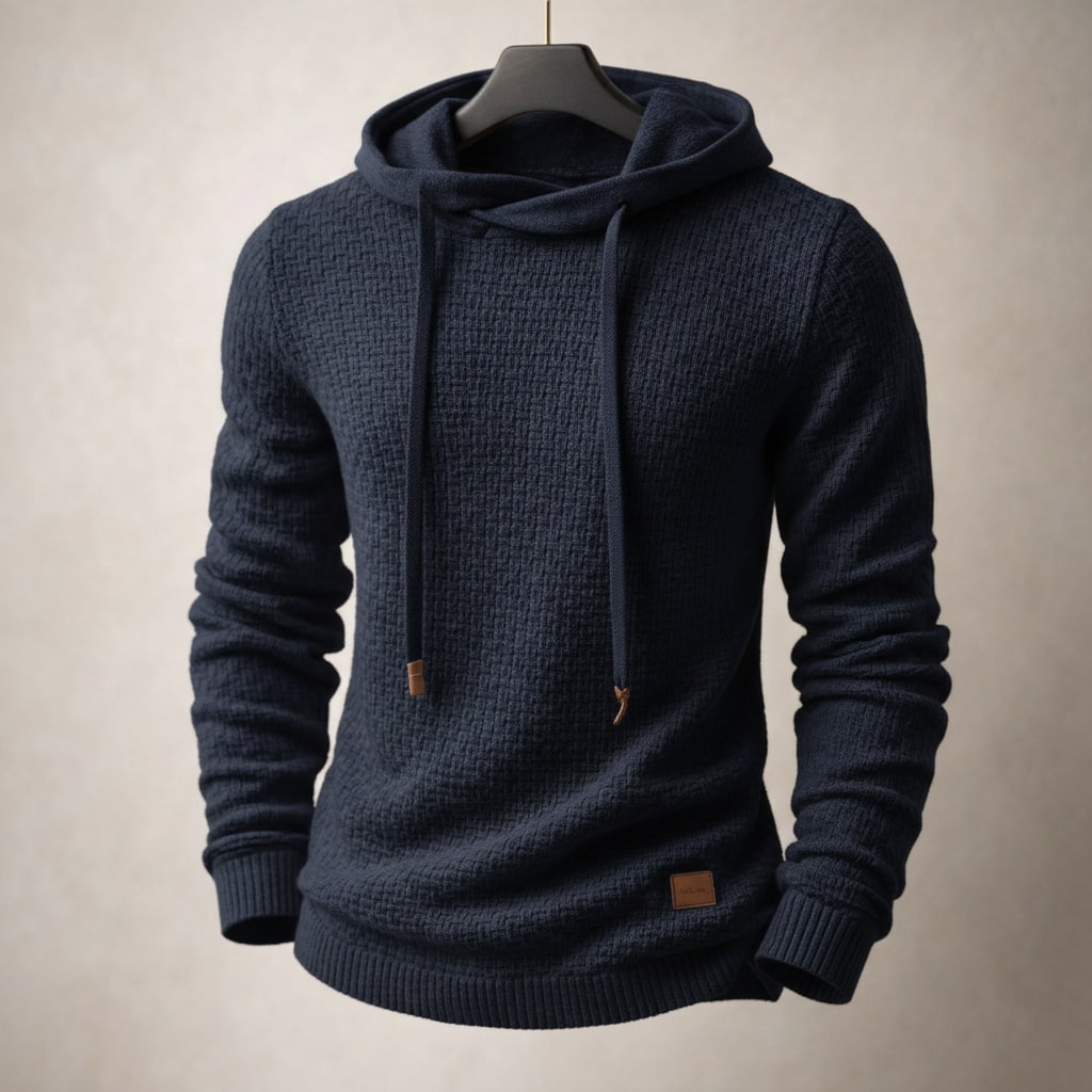 Matteo Textured Knit Hoodie