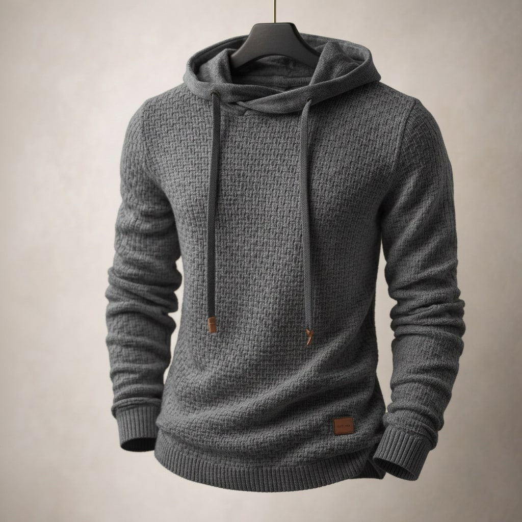 Matteo Textured Knit Hoodie