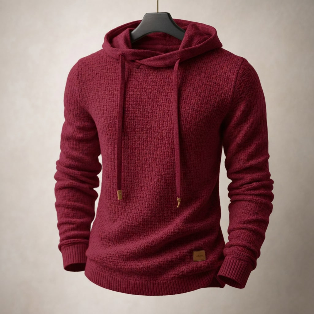 Matteo Textured Knit Hoodie