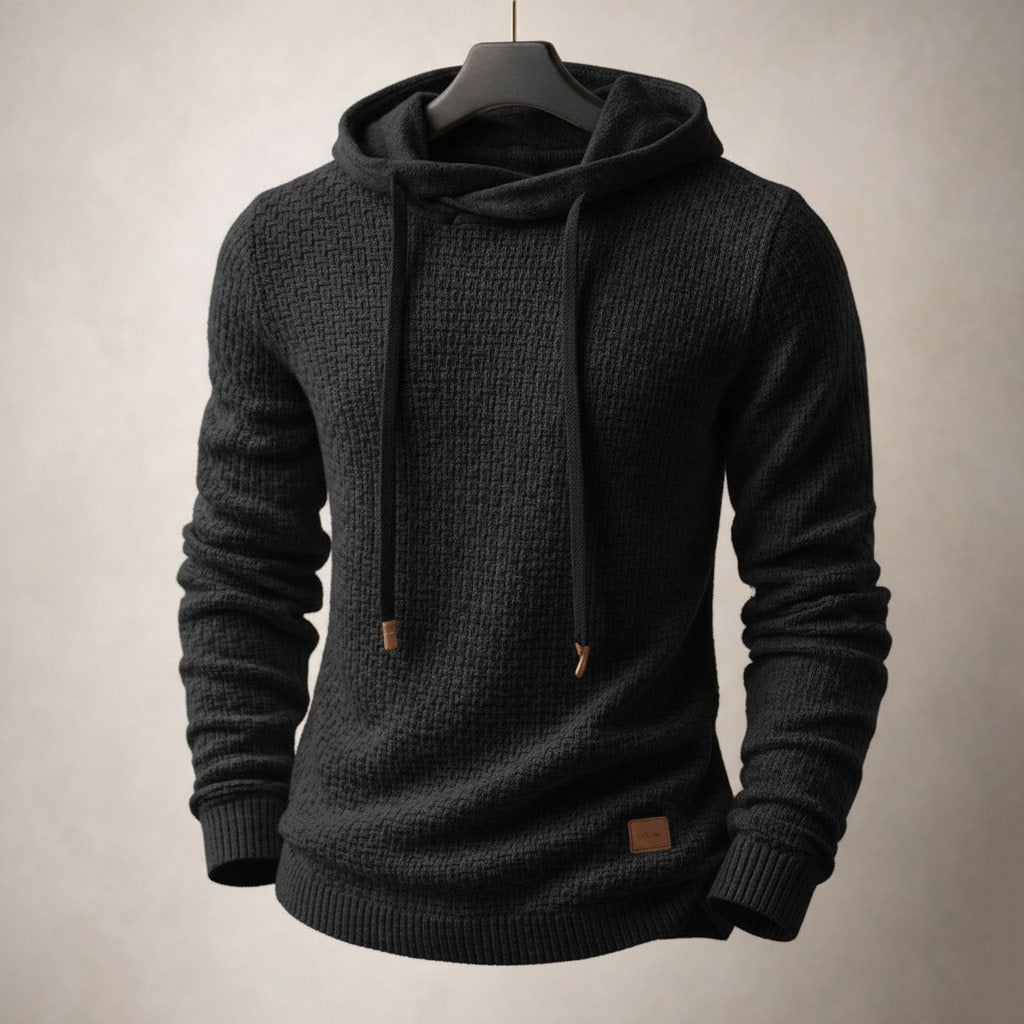 Matteo Textured Knit Hoodie