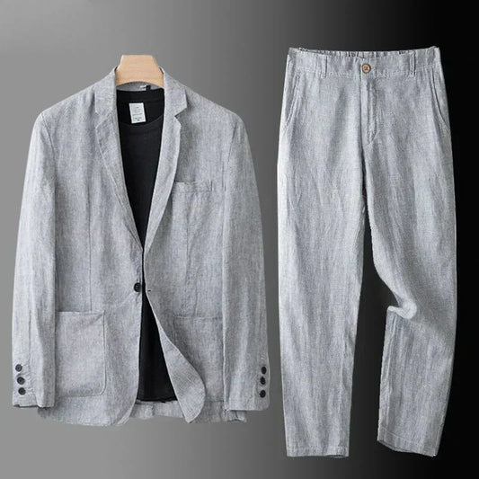 Bastian Linen Blend Suit Set