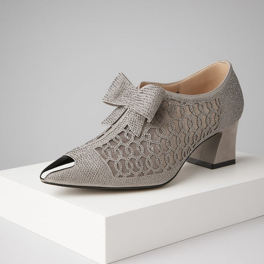 Mafalda Rhinestone Mesh Heels