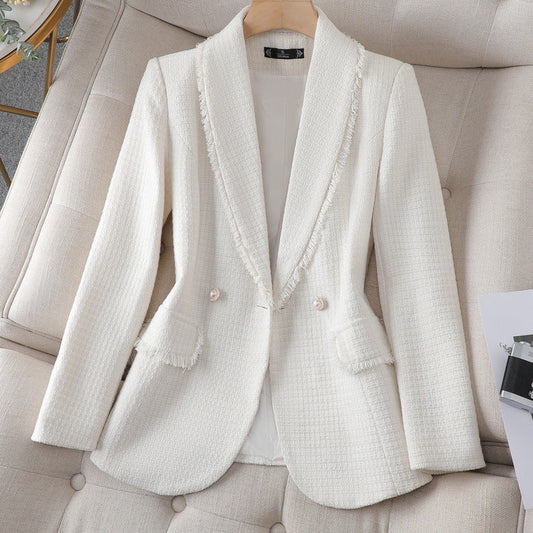 Clarisse Tweed Pearl Blazer
