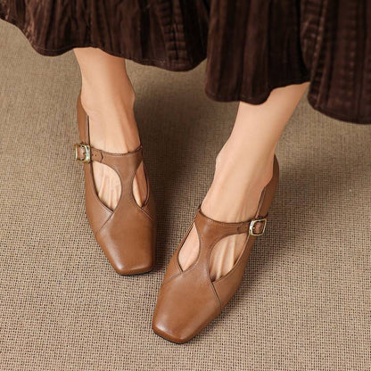 Vienne Square-Toe Heels
