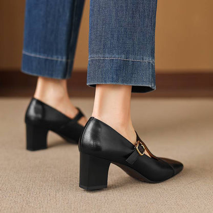 Vienne Square-Toe Heels