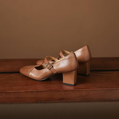 Vienne Square-Toe Heels
