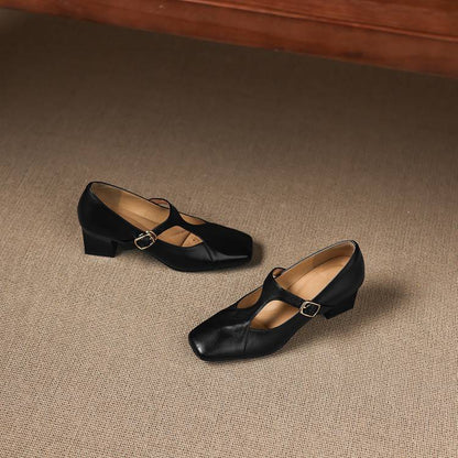 Vienne Square-Toe Heels