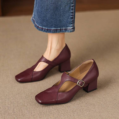 Vienne Square-Toe Heels