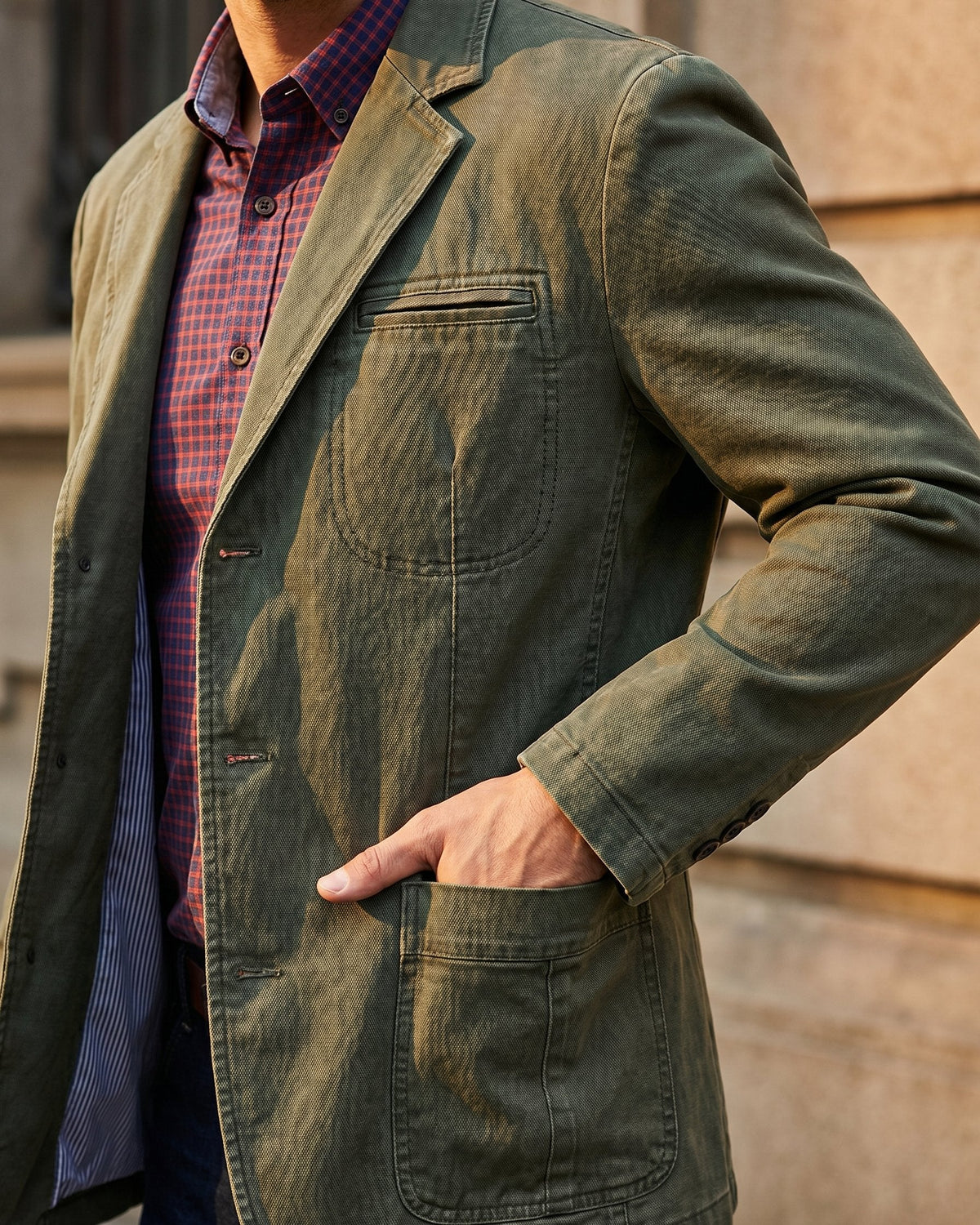 Vaughn Washed Cotton Blazer