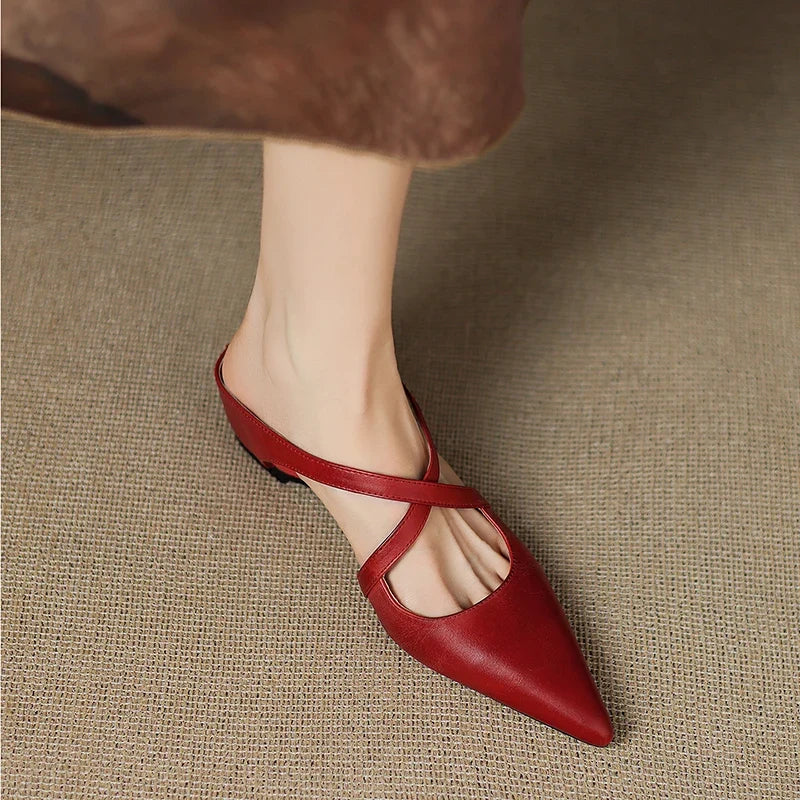 Verena Genuine Leather Mules