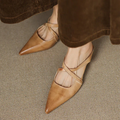 Verena Genuine Leather Mules