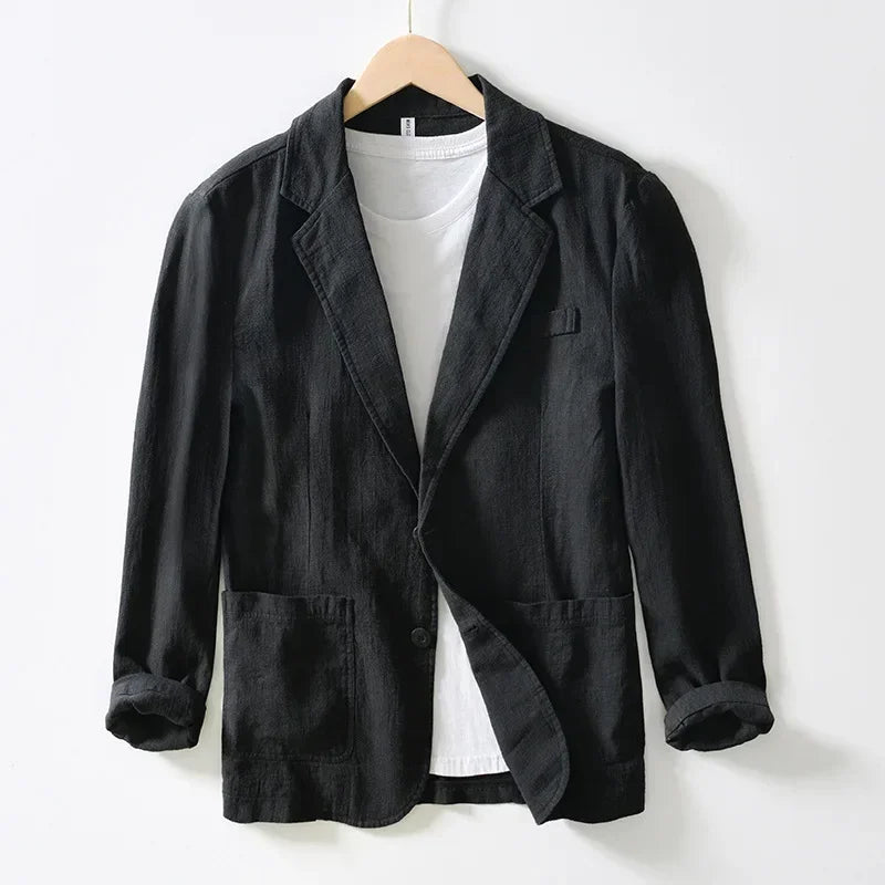 Halston Cotton-Linen Blazer