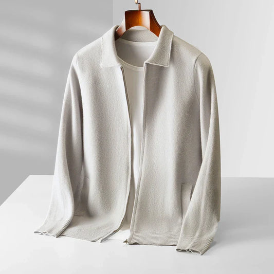 Nolan Zip Cashmere Cardigan