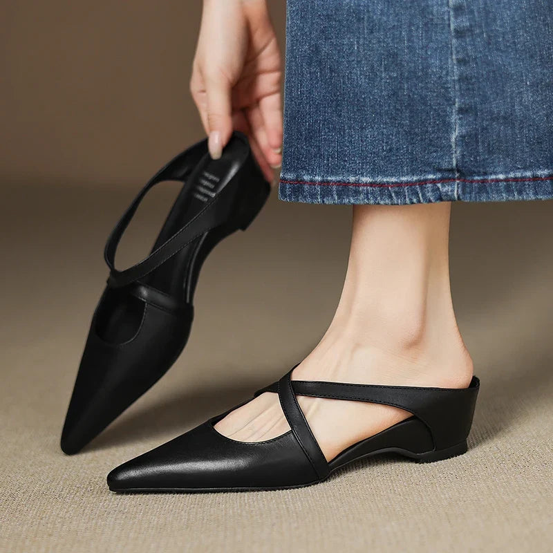 Verena Genuine Leather Mules