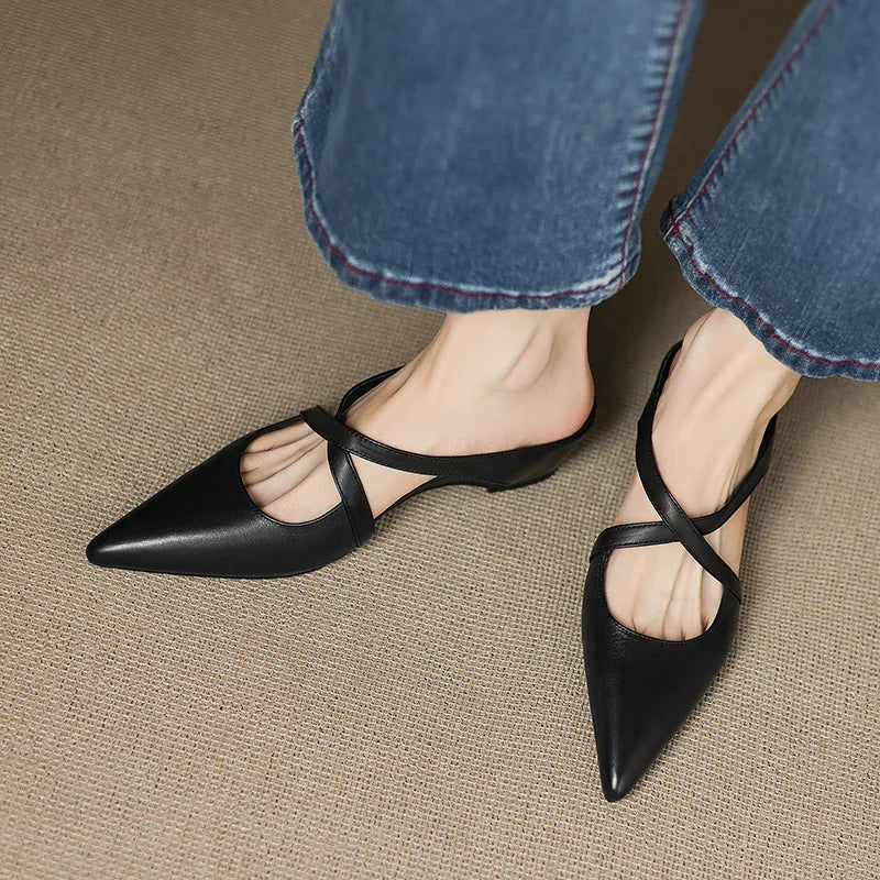 Verena Genuine Leather Mules
