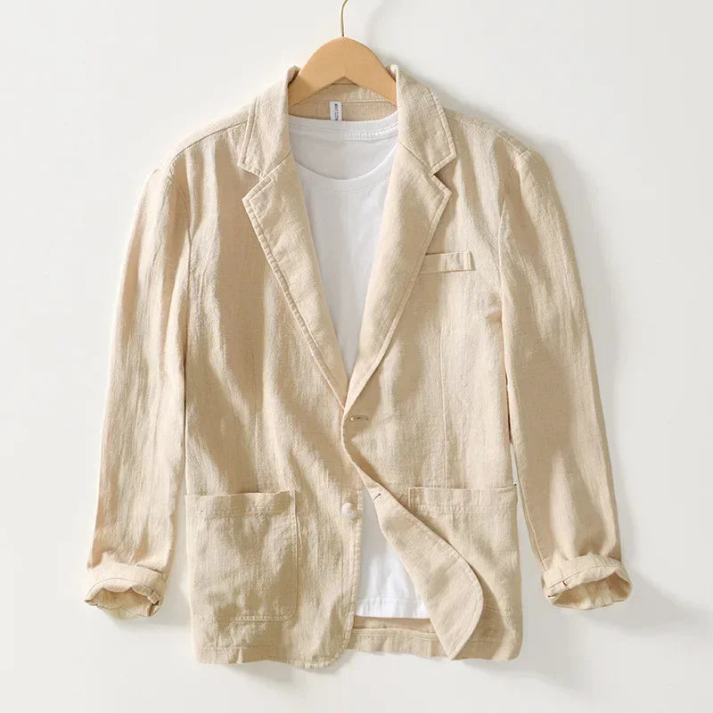 Halston Cotton-Linen Blazer