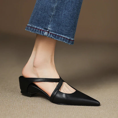 Verena Genuine Leather Mules