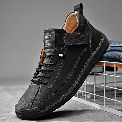 Quincy Stitched Leather Trainer