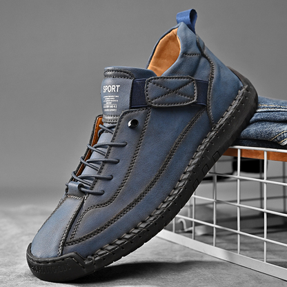 Quincy Stitched Leather Trainer