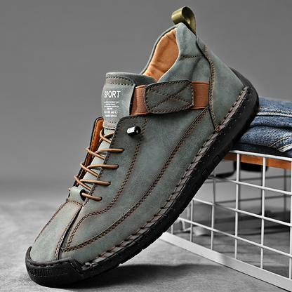Quincy Stitched Leather Trainer